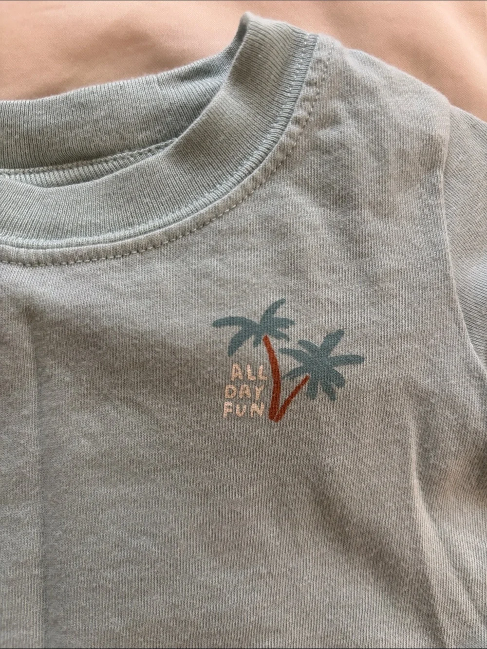 Carter's Outfit 9M Surfs Up Palm T Shirt Blue White Striped Shorts Outfit Set